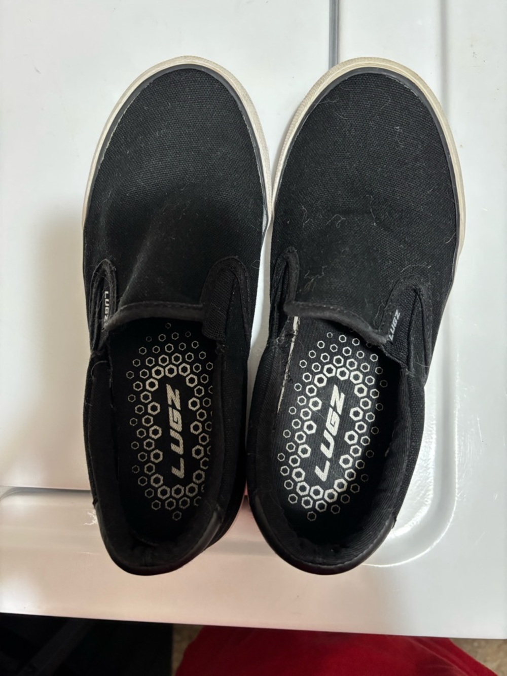 Lugz Black Slip-On Canvas Shoes